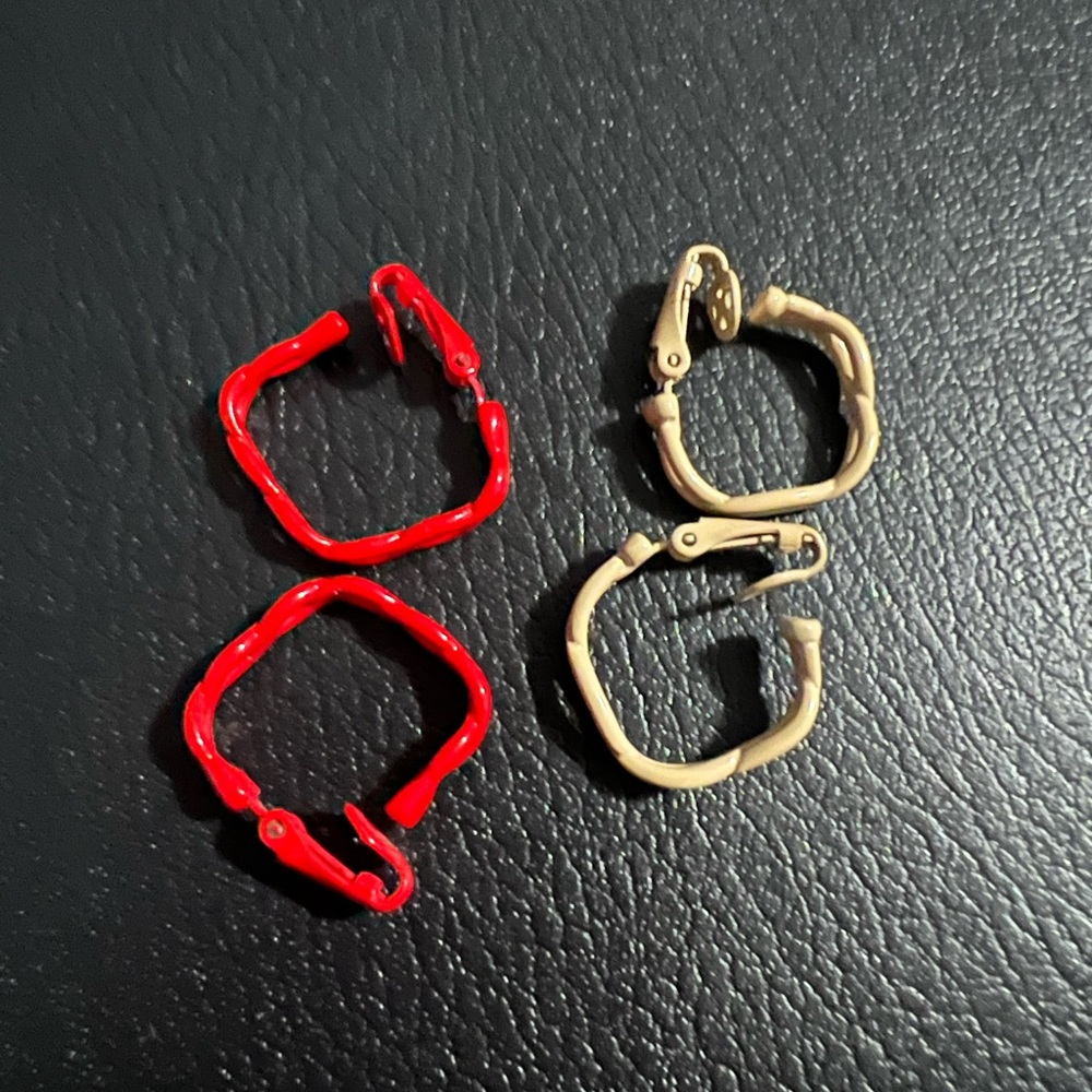 2 pair vintage clip ons